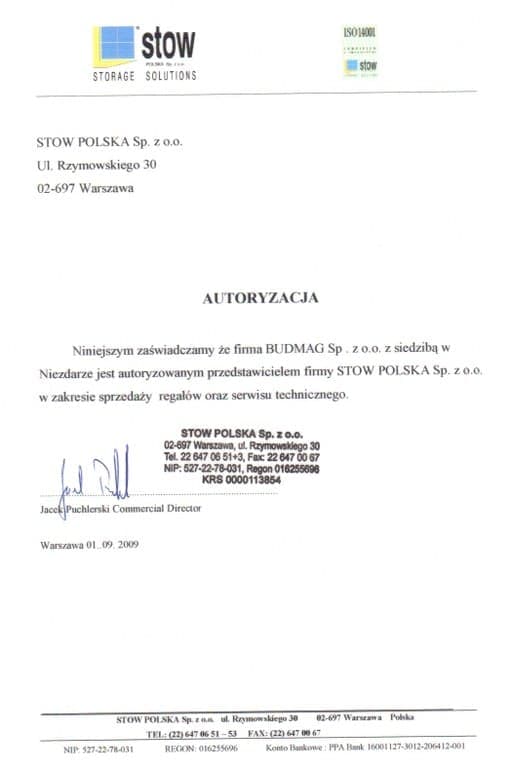 Autoryzacja Budmag